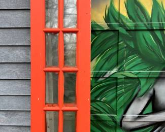 We also have used interior and exterior doors for sale. There are 2 of these wooden french doors with glass in tack available