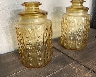 Antique glass jars are great!