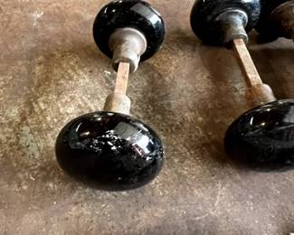 Antique black ceramic door knobs and lock sets