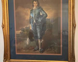 Blue Boy in antique frame