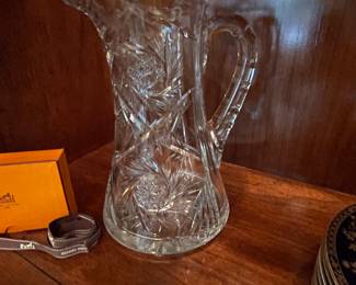 $100 cut glass pitcher