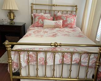 $500. Charles P. Roger queen size brass bed