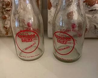 Hong Kong/Kowloon vintage milk bottles