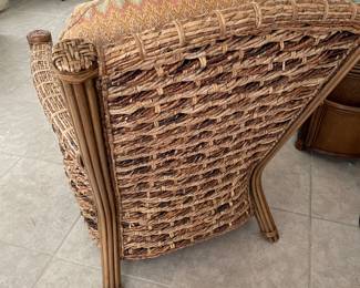 Beautiful woven rattan club chair. $250