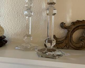 $80 pair Val St Lambert candle sticks ( there are 4 pair)