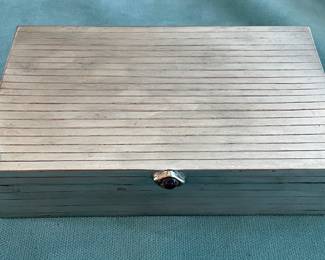 Silver plate cigarette box