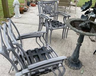 Six (6) patio chairs