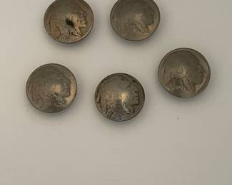 $50.00. 5 authentic Buffalo nickel button covers 