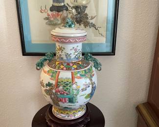 $500 Chinese Famille Verte ginger jar, from the Republic Period, reviving the Kangxi style
