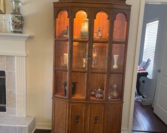 $250, Vintage lighted display cabinet - smaller