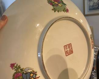 $250 Canton Famille Rose Mandarin Pattern Charger