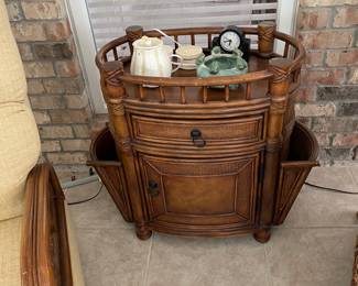 Bamboo style side table $50
