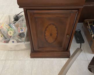 $500. Beautiful partner-style desk with storage on both sides and inlaid design