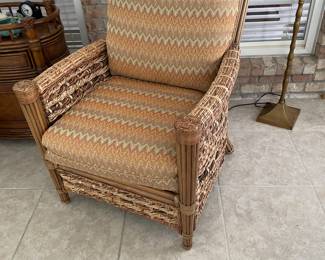 Beautiful woven rattan club chair. $250