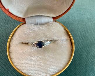 14k diamond sapphire