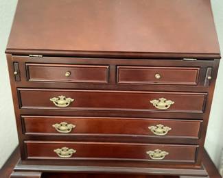 $100 mahogany miniature drop front desk/jewelry box