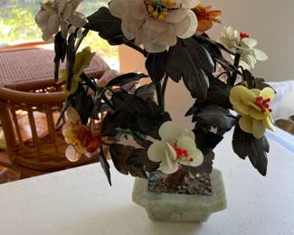 $100. Jade, agate, etc bonsai tree
