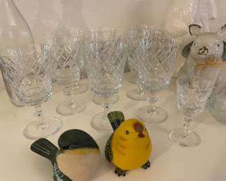 Webb Corbett crystal white wines