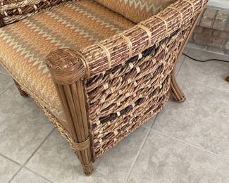 Beautiful woven rattan club chair. $250