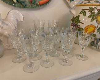 Webb Corbett crystal red wines