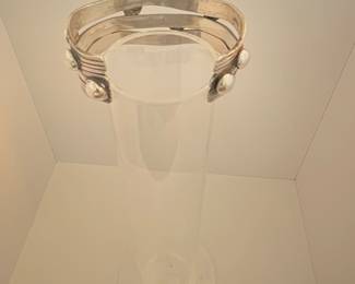 $400 Spratling-example “wave” bracelet - unsigned, perhaps a student or associate.  Sterling, Mexico