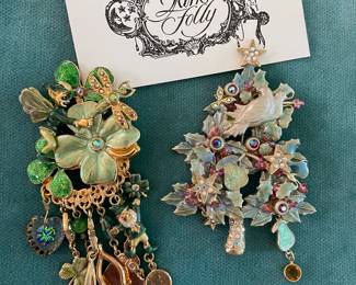 Enamel brooches