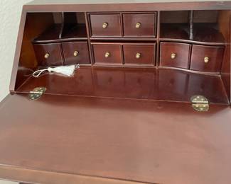 $100 mahogany miniature drop front desk/jewelry box
