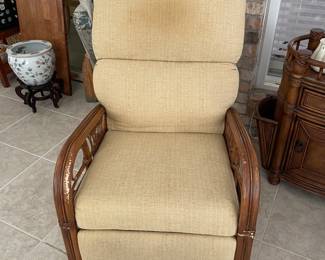 Rattan recliner $80
