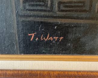 $250. CHINESE SCHOOL 20TH CENTURY, EMPEROR QIANLONG PORTRAIT. Oil on canvas, signed