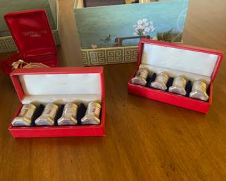 $80 4 Cartier Sterling individuals salt and pepper in red box