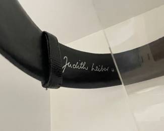 $150.  Judith Leiber adjustable snake sling belt with crystal and stone belt buckle 
