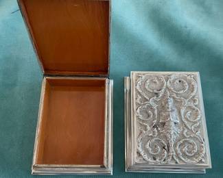 Two Sterling wood lined boxes