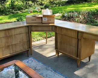 Mid Century Modern Storage Chests and Desks! Unique Corner Unit!