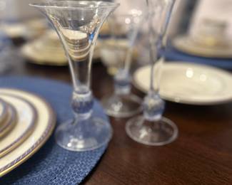 18 piece Venetian glass set 