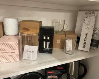 Brand New Nespresso cups, canisters and more