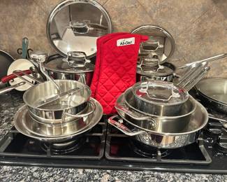 Full All-Clad pots and pans set