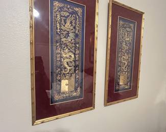 Golden Cloud' Chinese Silk Hand Embroidered Mat