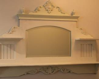 French Provincial Mirrored Wall Shelf