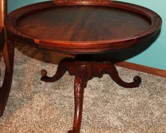 Antique English Book-Matched Burr Walnut Table