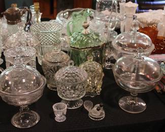 Milk Glass, Cut Crystal, Carnival Glass and Antique Dishware