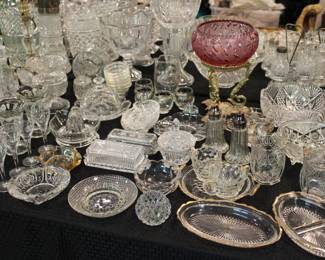 Milk Glass, Cut Crystal, Carnival Glass and Antique Dishware