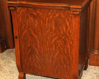 Sewing Machine Cabinet w/Antique Atomic Sewing machine