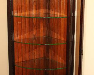 Antique Art Deco Corner Cabinet/Intricately Carved