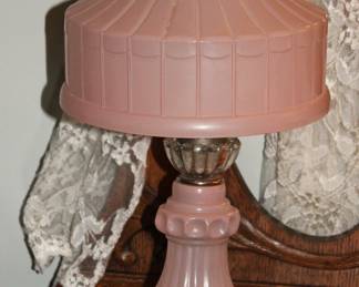 Vintage Art Deco Pink Lamp