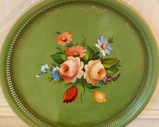Antique Tole Painted Tray