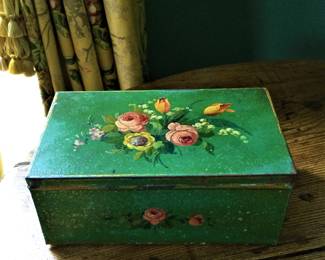 Hand Painted Tin Box