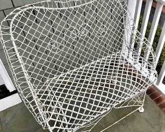 American 19th Century Wirework Garden Bench