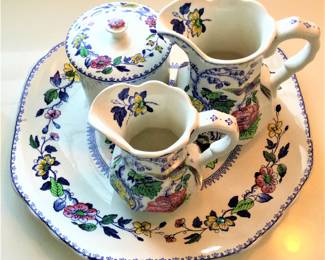 Victorian Masons 9799 "Bird and Peony" Ironstone