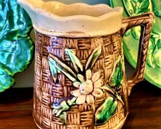 Majolica Cream Pitcher