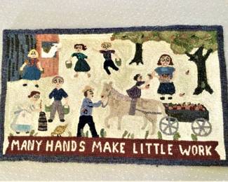 Vintage Handmade Wool Rug/Wall Hanging Artist Peggy Teich